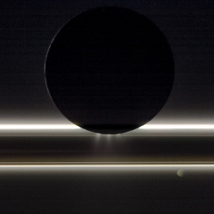 Enceladus in Silhouette