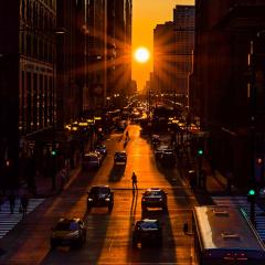 Chicagohenge: Equinox in an Aligned City