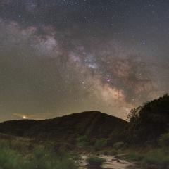Countryside Mars and Milky Way