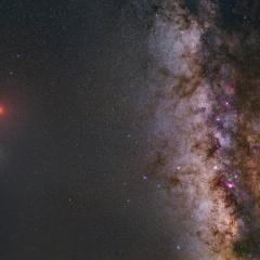 Moon, Mars, and Milky Way