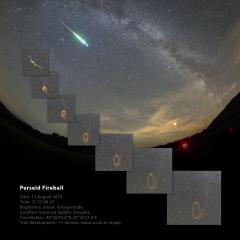 Perseid Fireball and Persistent Train