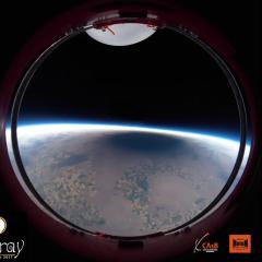 Total Solar Eclipse Shadow from a Balloon