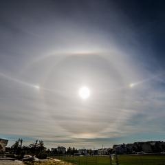 Ice Halos at Yellowknife