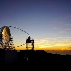 Cherenkov Telescope at Sunset
