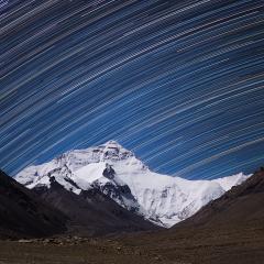 Mount Everest Star Trails