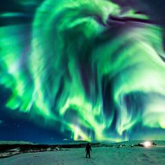 Dragon Aurora over Iceland