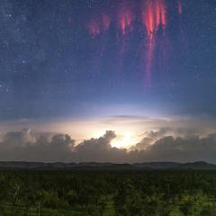 Red Sprite Lightning over Kununurra