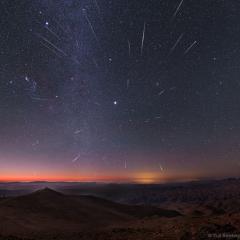Geminid Meteors over Chile