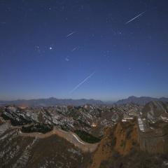 Quadrantids over the Great Wall