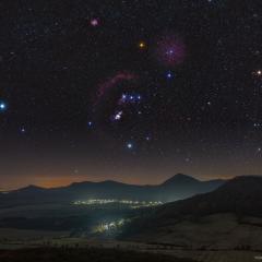 Orion over the Central Bohemian Highlands