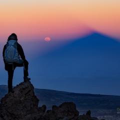 Moonrise and Mountain Shadow