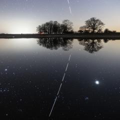 Reflecting the International Space Station