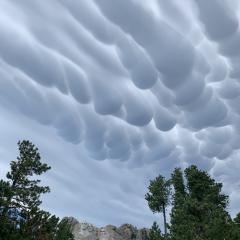 Mammatus Clouds over Mount Rushmore