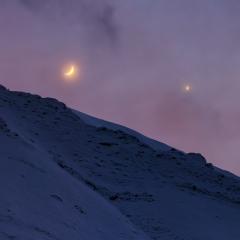 Conjunction after Sunset