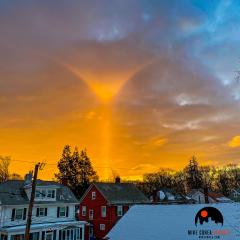 Sun Pillar with Upper Tangent Arc