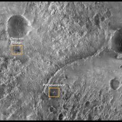 Perseverance Landing Site from Mars Reconnaissance Orbiter