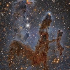 Pillars of the Eagle Nebula in Infrared