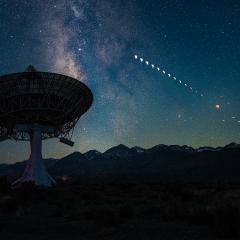 Mid-Eclipse and Milky Way