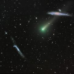 Comet Leonard and the Whale Galaxy