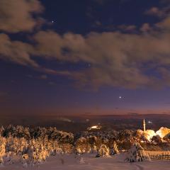 Three Planets and a Comet