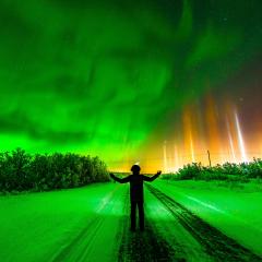 Aurora and Light Pillars over Norway