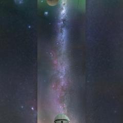 A 10,000 Kilometer Galactic Bridge