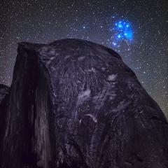 Pleiades over Half Dome