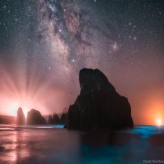 Sea and Sky Glows over the Oregon Coast