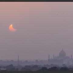 Sunset, Moonset, Taj Mahal