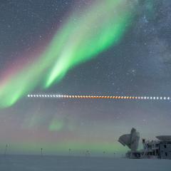 Lunar Eclipse at the South Pole