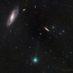 Galaxies and a Comet