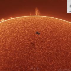 Space Station, Solar Prominences, Sun