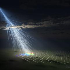 Energetic Particle Strikes the Earth