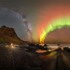 Aurora and Milky Way over Norway