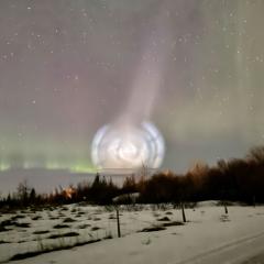 A Galaxy Shaped Rocket Exhaust Spiral