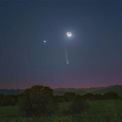 Comet, Planet, Moon