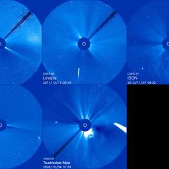 Five Bright Comets from SOHO