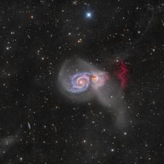 M51: Tidal Streams and H-alpha Cliffs