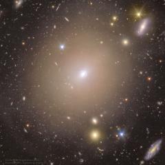 Einstein Ring Surrounds Nearby Galaxy Center