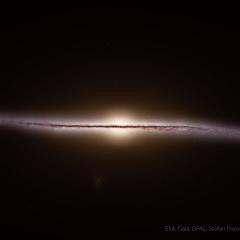 Gaia Reconstructs a Side View of our Galaxy