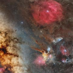 Zeta and Rho Ophiuchi with Milky Way