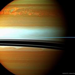 A Long Storm System on Saturn