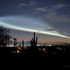 Rocket Launch Plume over Tucson