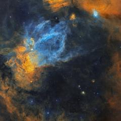 The Claw and Bubble Nebulae