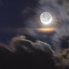 Young Moon and Sister Stars