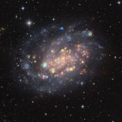 NGC 300: A Cosmic Gemstone with Stars and Gas Clouds