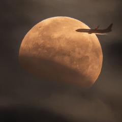 A Plane Lunar Eclipse